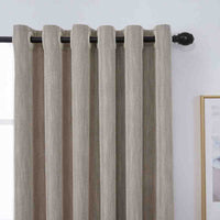 Simple Herringbone Solid Color Polyester Curtain