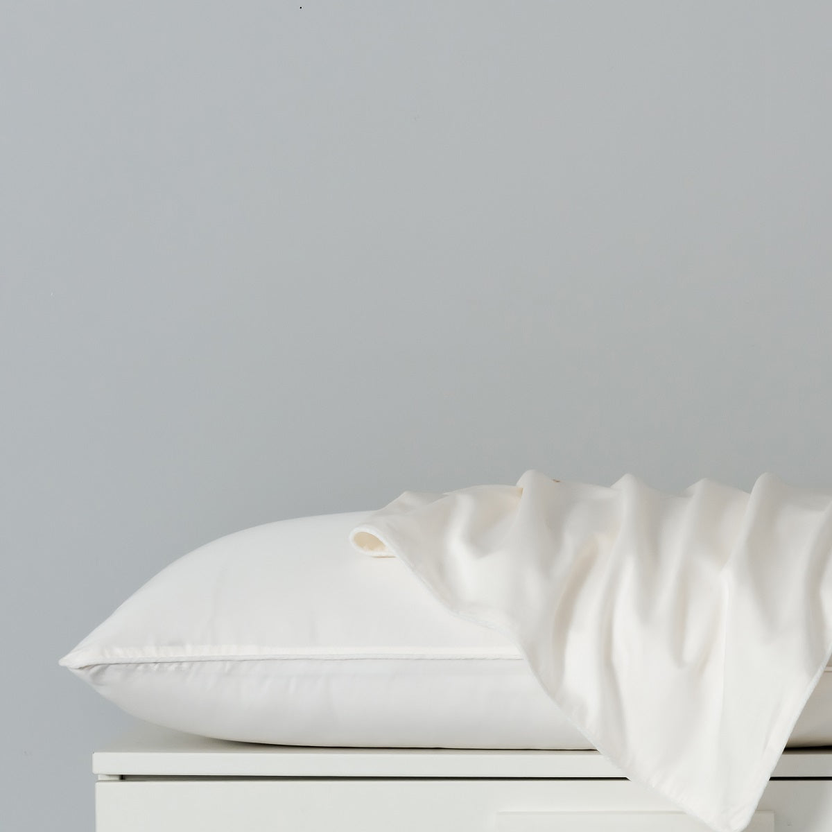 Snow White Solid Color Premium Cotton Fitted Sheet Set
