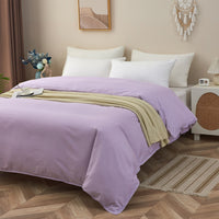 Theta Lilac Purple Pattern Cotton Duvet Cover
