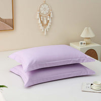 Theta Lilac Purple Pattern Cotton Pillow Sham