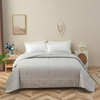 Upsilon Smoky Gray Pattern Cotton Light Comforter