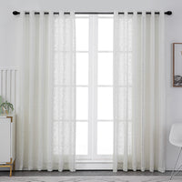 Moonlight Fleur Floral Sheer Curtain