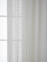 Moonlight Fleur Floral Sheer Curtain