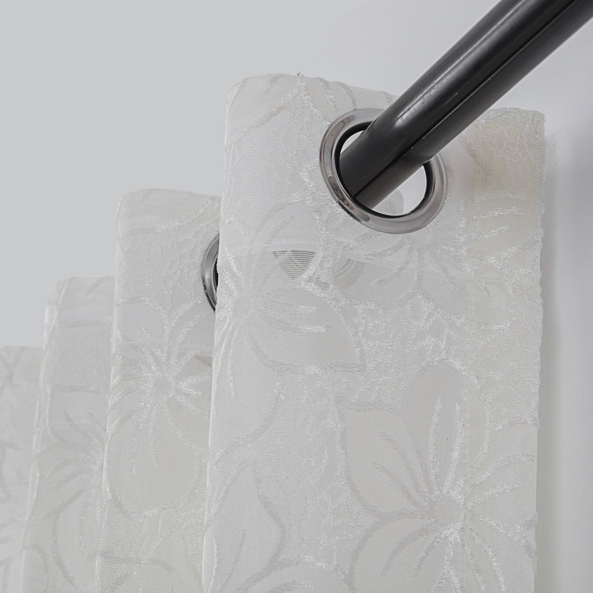 Moonlight Fleur Floral Sheer Curtain