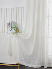 Moonlight Fleur Floral Sheer Curtain