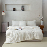 【网一特惠套组】天然棉花四季被 + 欧米伽-克莱因蓝 全棉枕套