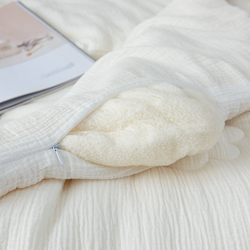 【网一特惠套组】天然棉花四季被 + 欧米伽-克莱因蓝 全棉枕套