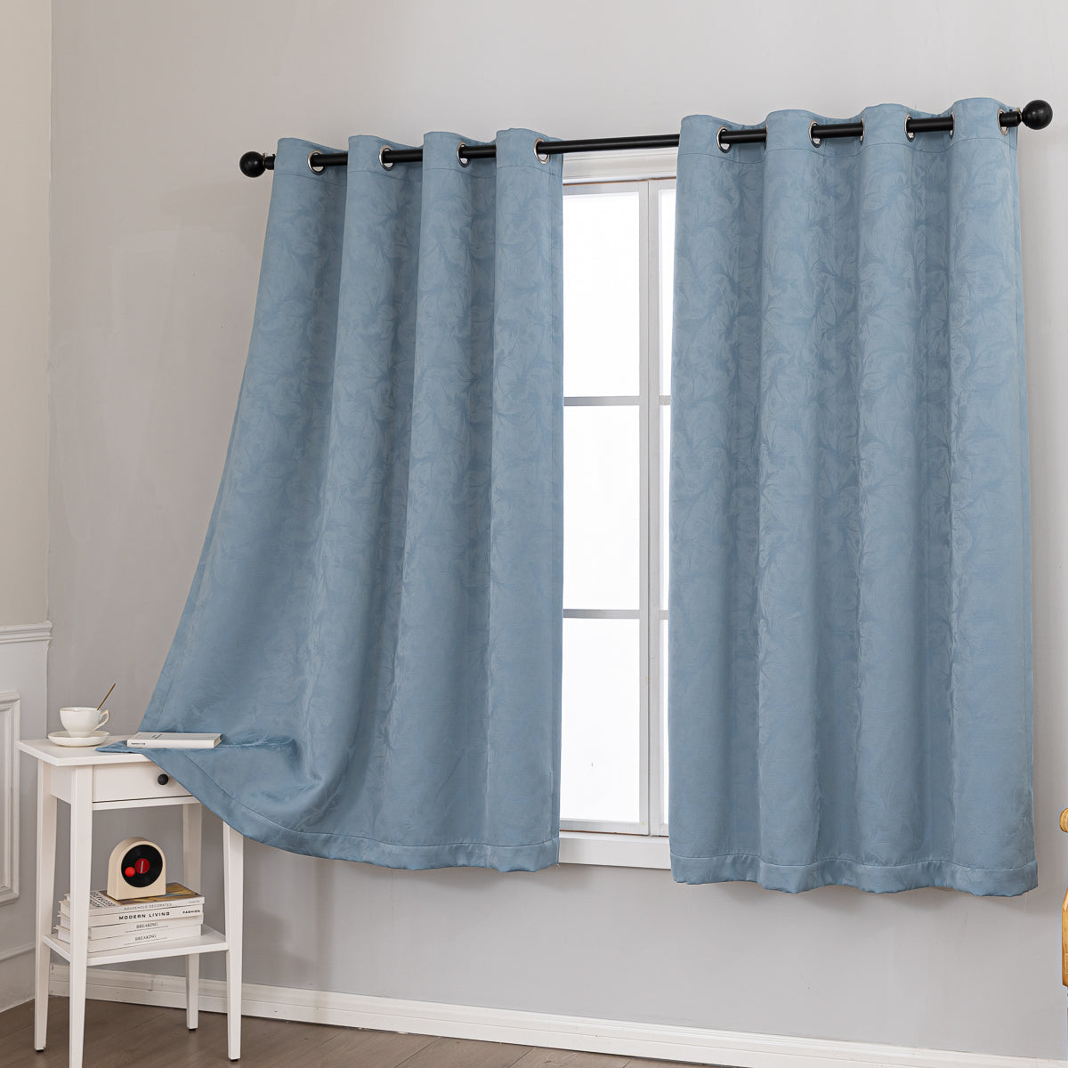 Romance Blackout Curtain -Smokey Blue
