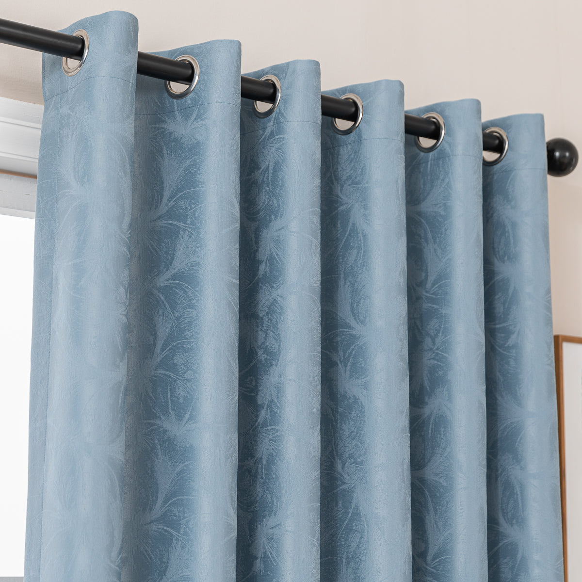 Romance Blackout Curtain -Smokey Blue