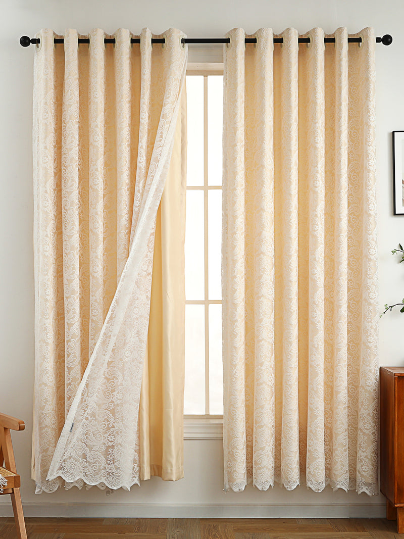 Butterfly Ripple Double Layer Curtain