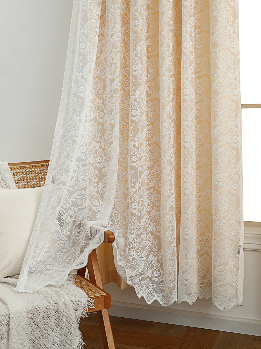 Butterfly Ripple Double Layer Curtain