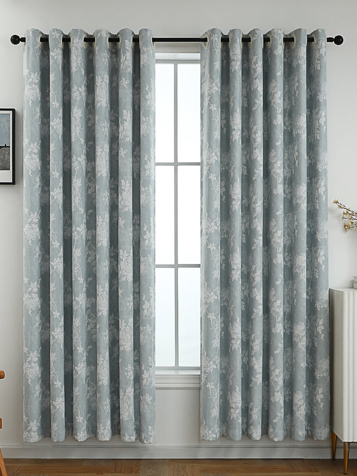 Dreamy Flower Jacquard Curtain