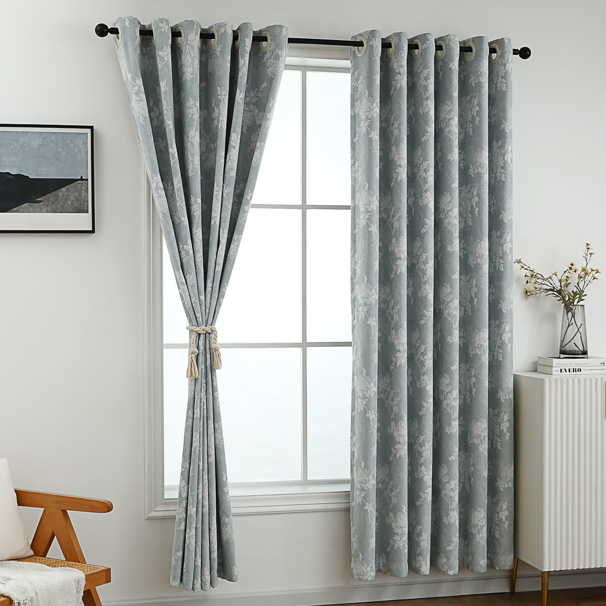 Dreamy Flower Jacquard Curtain