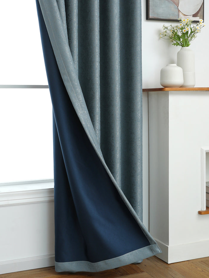 Wells Embossed Jacquard Solid Color Curtain
