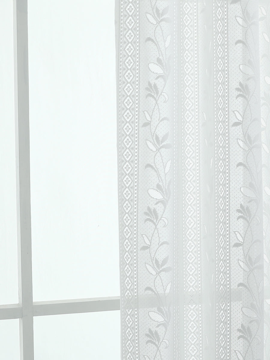 Azalea Embossed Jacquard Semi-Sheer Curtain