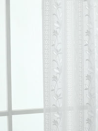Azalea Embossed Jacquard Semi-Sheer Curtain