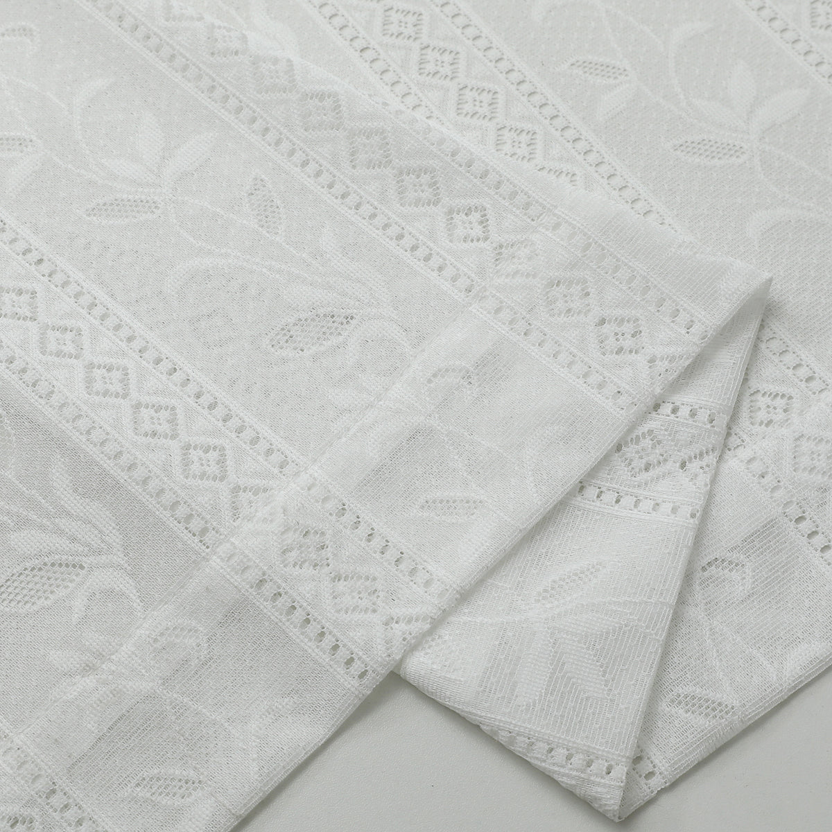 Azalea Embossed Jacquard Semi-Sheer Curtain