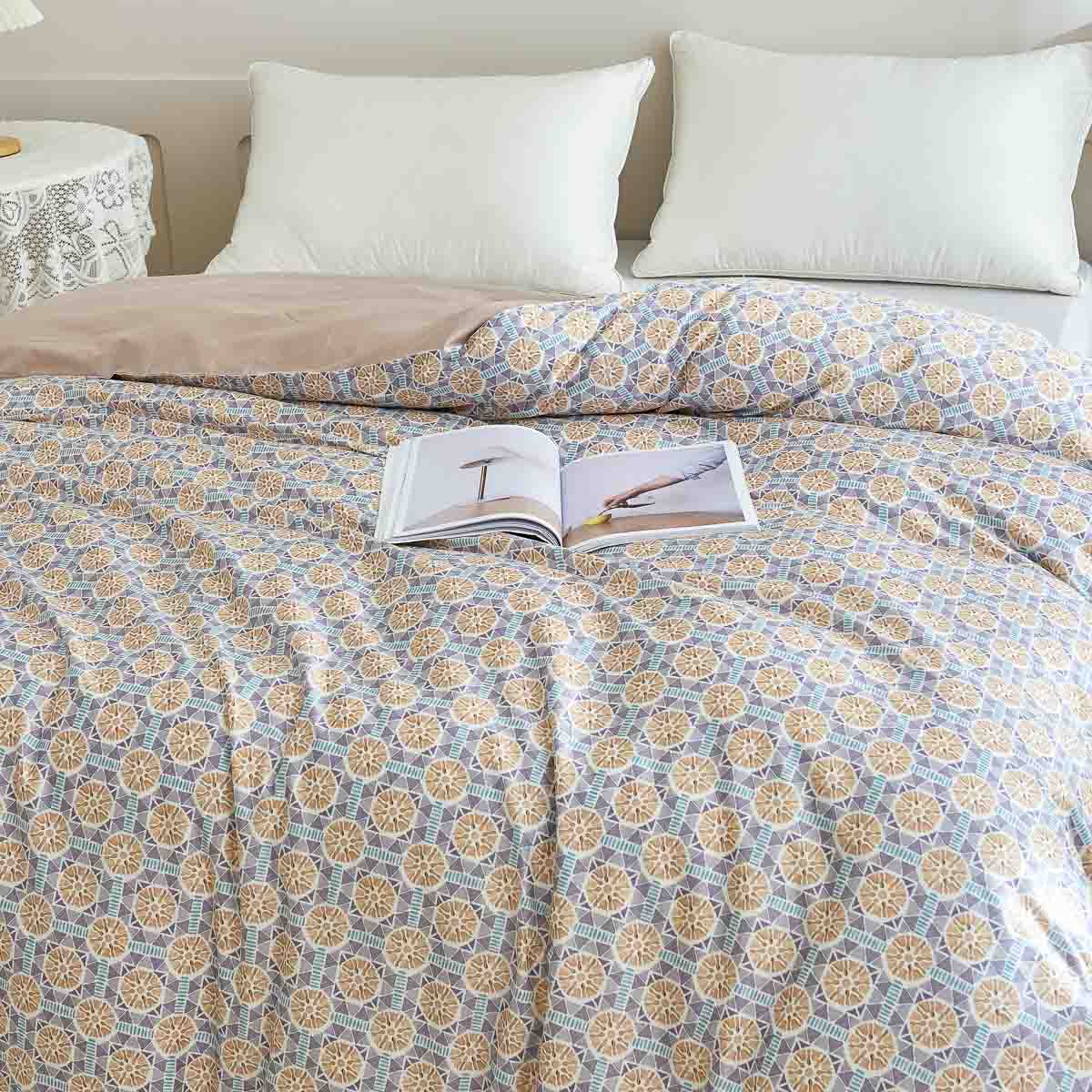 Sunshine Gold Premium Cotton Duvet Cover