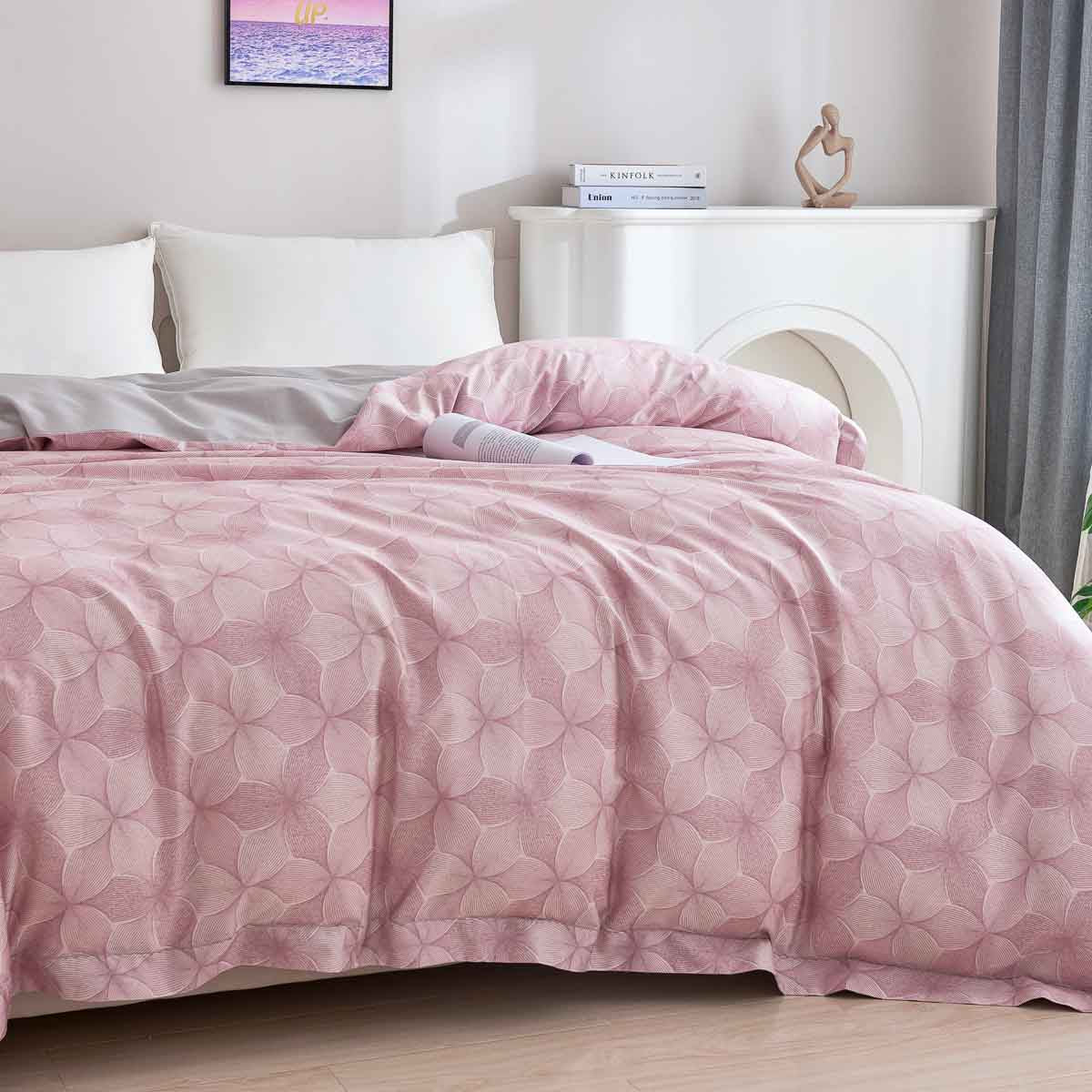 Breezy Pink Premium Cotton Duvet Cover