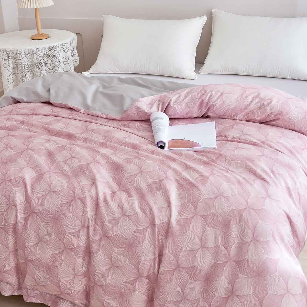 Breezy Pink Premium Cotton Duvet Cover