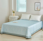 Raindrop Blue Premium Cotton Bedspread