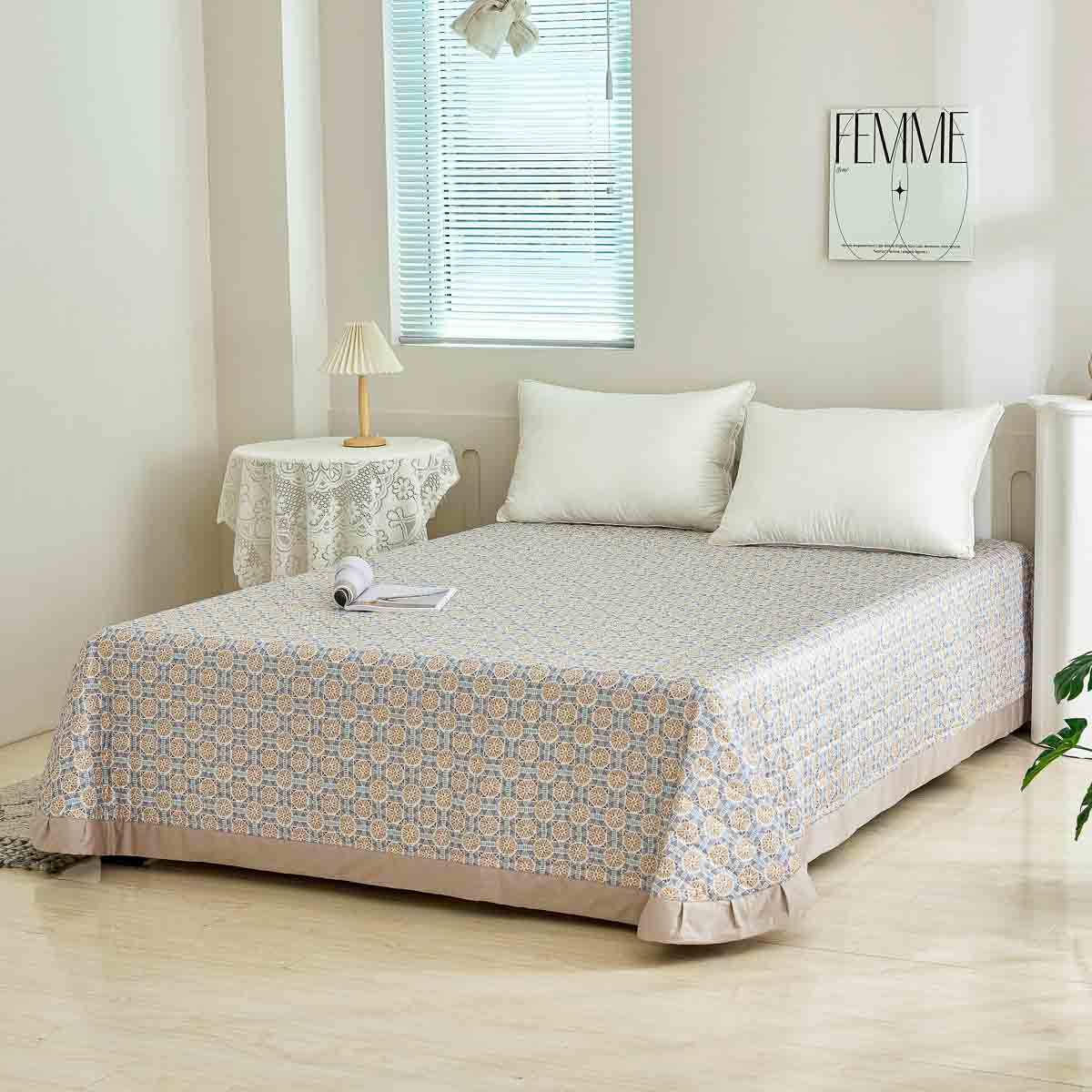 Sunshine Gold Premium Cotton Bedspread