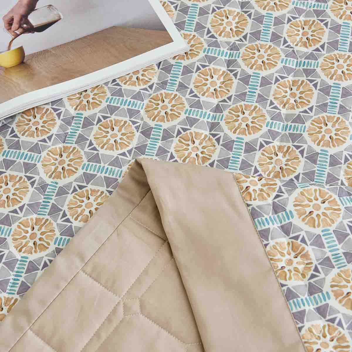 Sunshine Gold Premium Cotton Bedspread