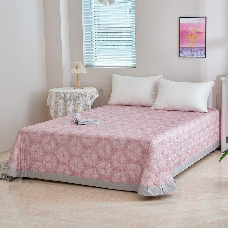 Breezy Pink Premium Cotton Bedspread