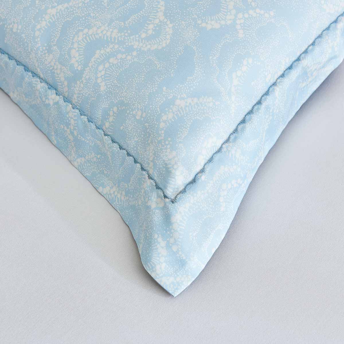 Raindrop Blue Premium Cotton Pillow Sham