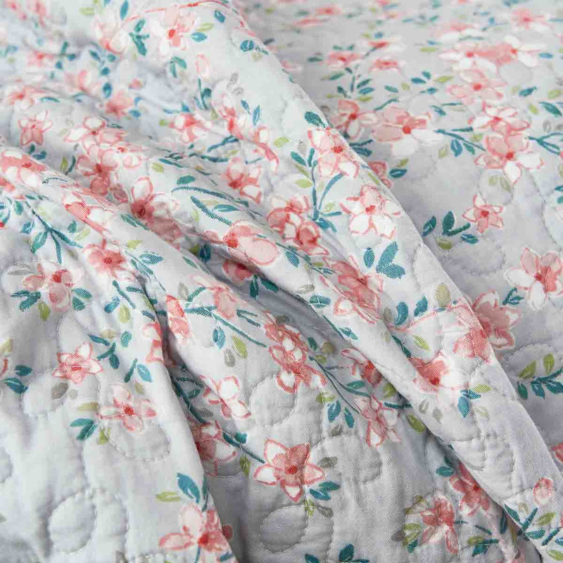 Florence Floral Cotton Quilt Set