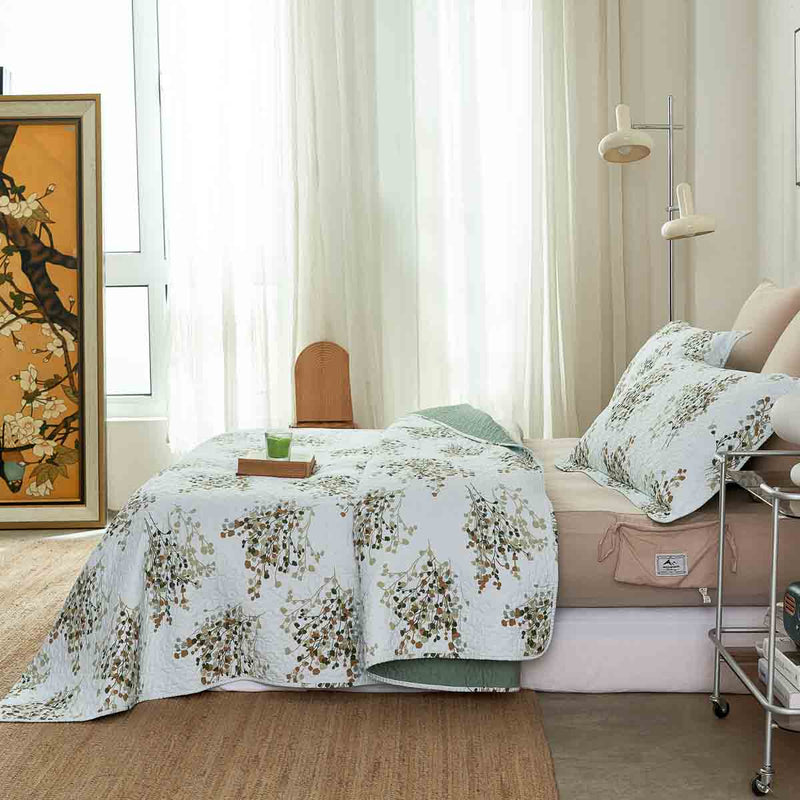 Hawthorne Floral Cotton Quilt Set