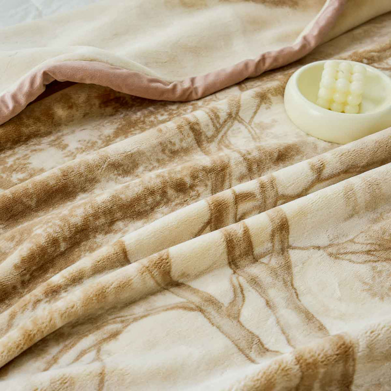 Ned Pattern Raschel Velvet Winter Blanket