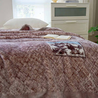 Mercedes Pattern Raschel Velvet Winter Blanket