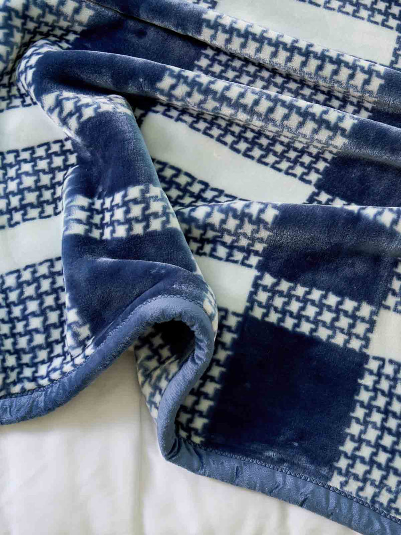 Brooks Pattern Raschel Velvet Winter Blanket
