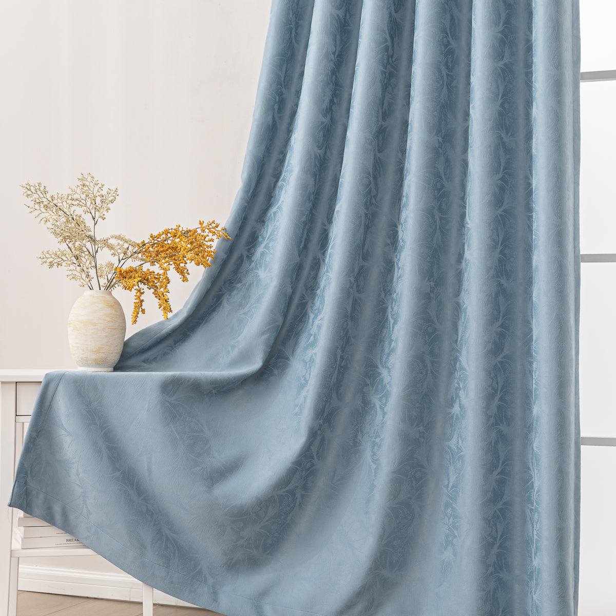 Romance Blackout Curtain -Smokey Blue