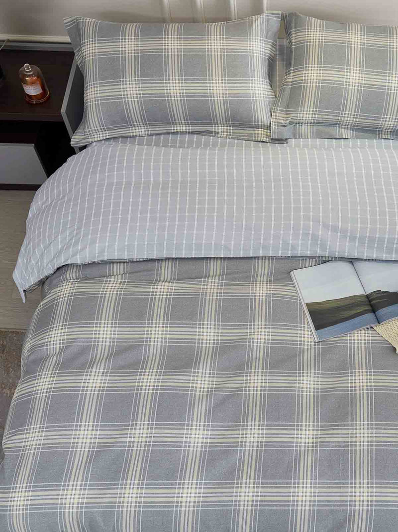Alec Plaid Cotton Fitted Sheet Set