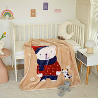 Christmas Bear Baby Cloudy Blanket