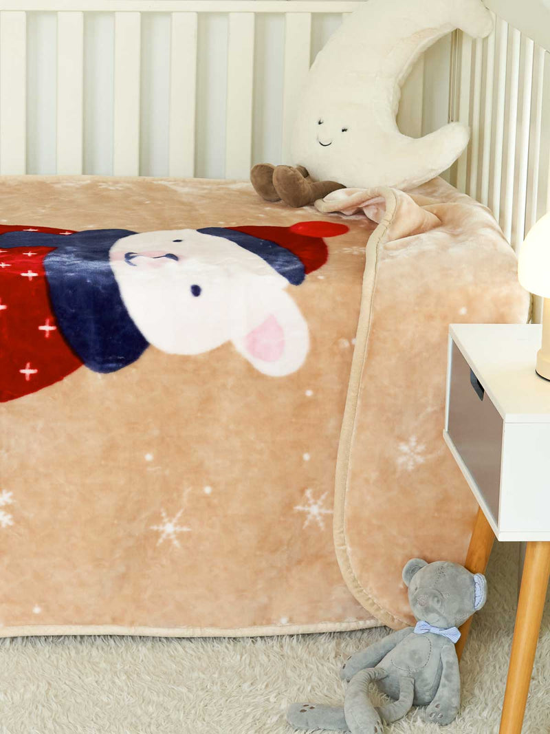 Christmas Bear Baby Cloudy Blanket
