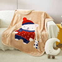 Christmas Bear Baby Cloudy Blanket