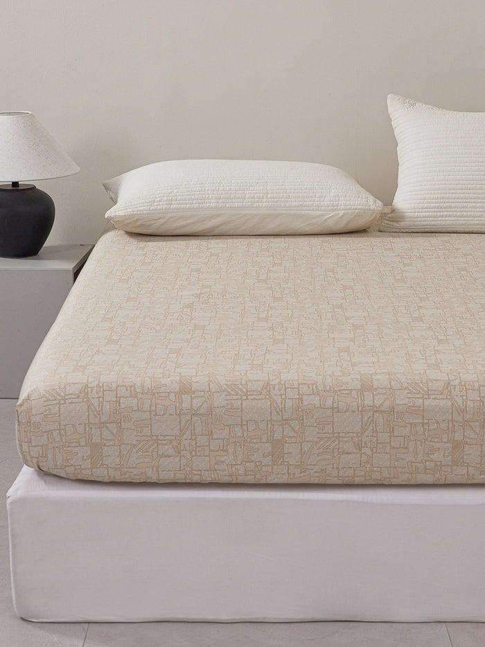 Clay Linen (Earth) Cotton Fitted Sheet