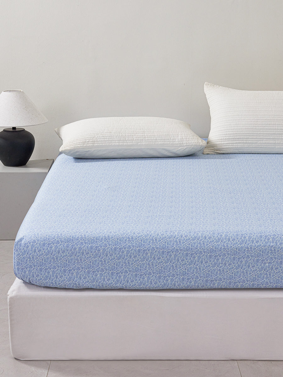 Clear Ripple (Water) Cotton Fitted Sheet