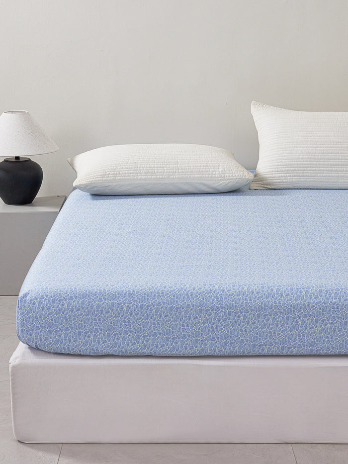 Clear Ripple (Water) Cotton Fitted Sheet