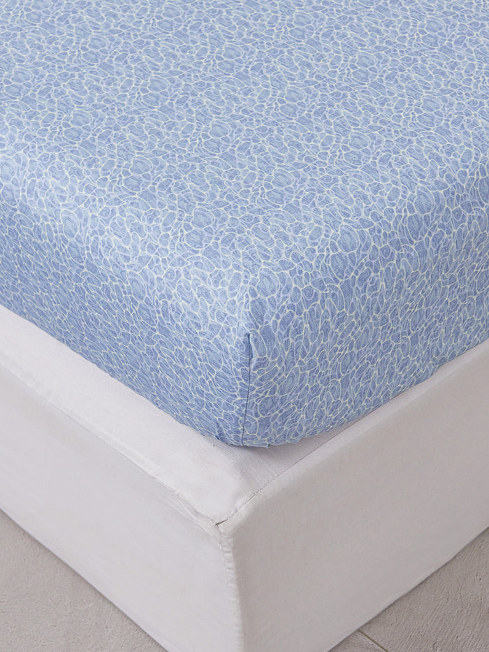 Clear Ripple (Water) Cotton Fitted Sheet