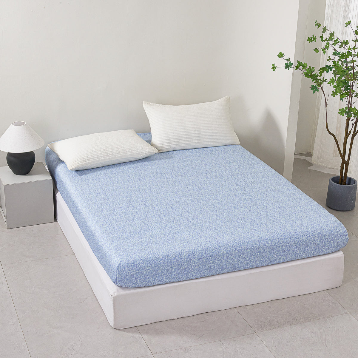 Clear Ripple (Water) Cotton Fitted Sheet