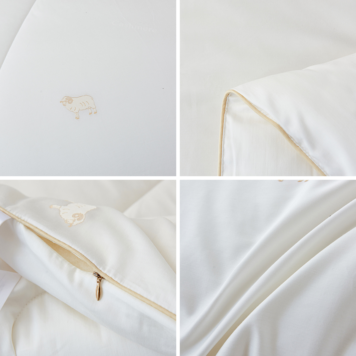 【网一特惠套组】绵羊绒四季被 + 凯-黛玉粉 全棉枕套