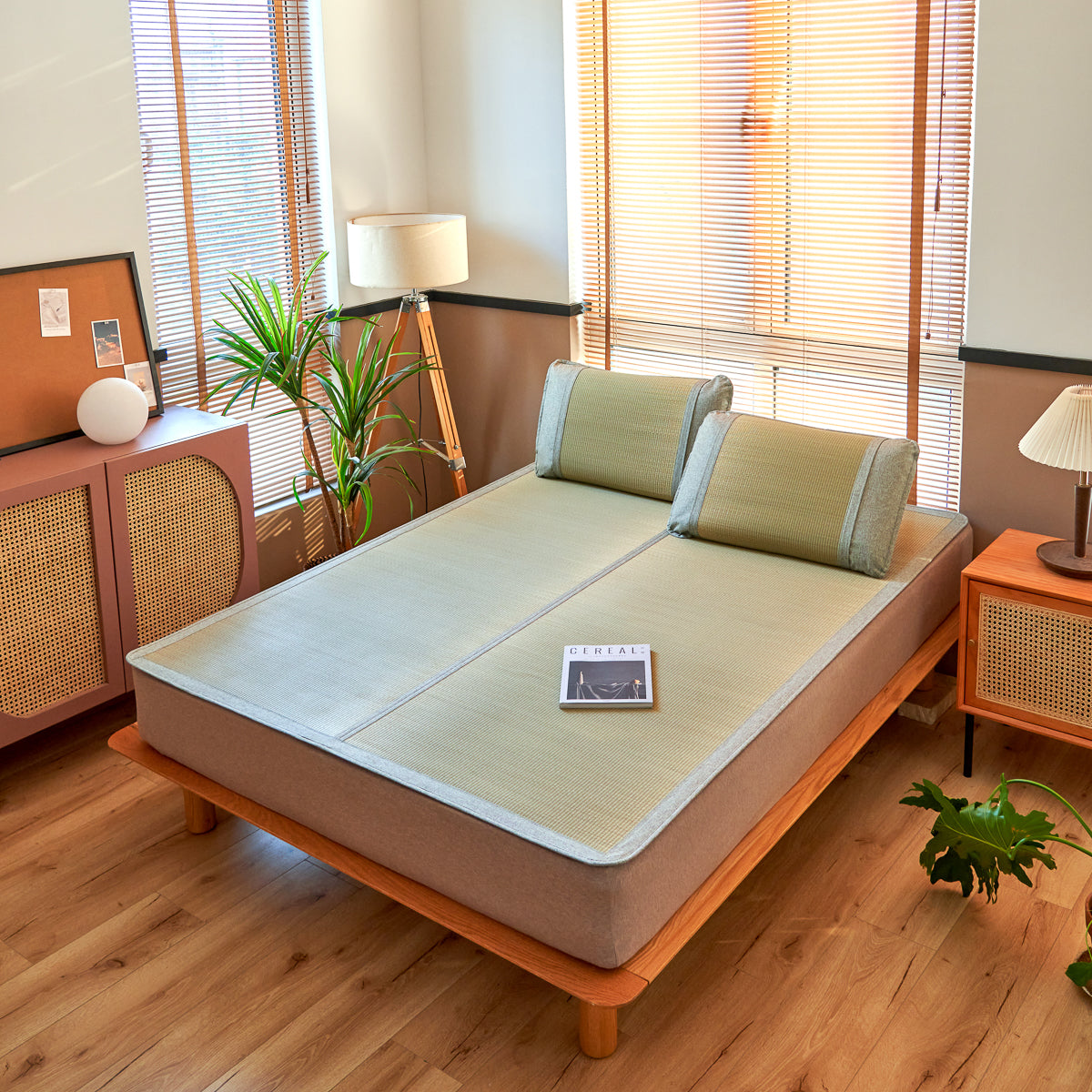Cool Breeze Rush Grass Summer Mattress Topper Set