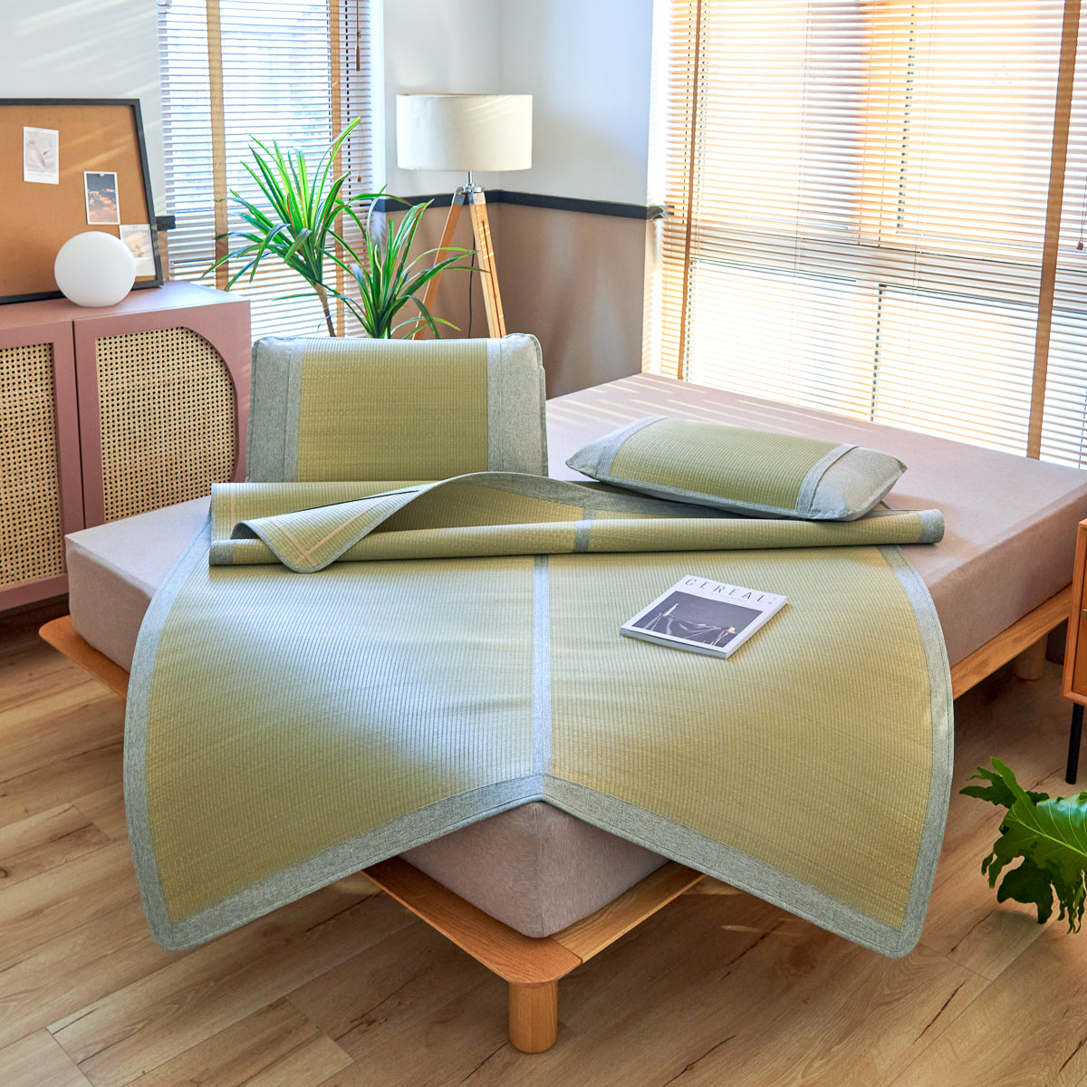 Cool Breeze Rush Grass Summer Mattress Topper Set