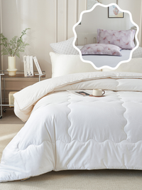 【网一特惠套组】铂金大豆纤维冬被 + 大地棕 长绒棉枕套​