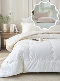 【网一特惠套组】铂金大豆纤维冬被 + 凯-黛玉粉 全棉枕套