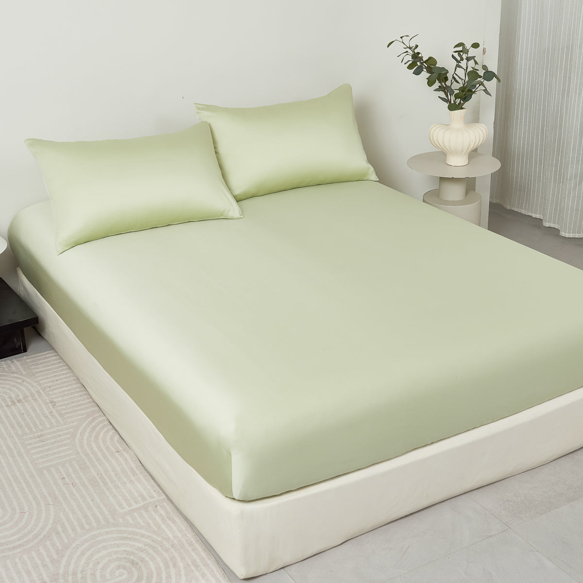 Cyan Green TENCEL™ Fitted Sheet